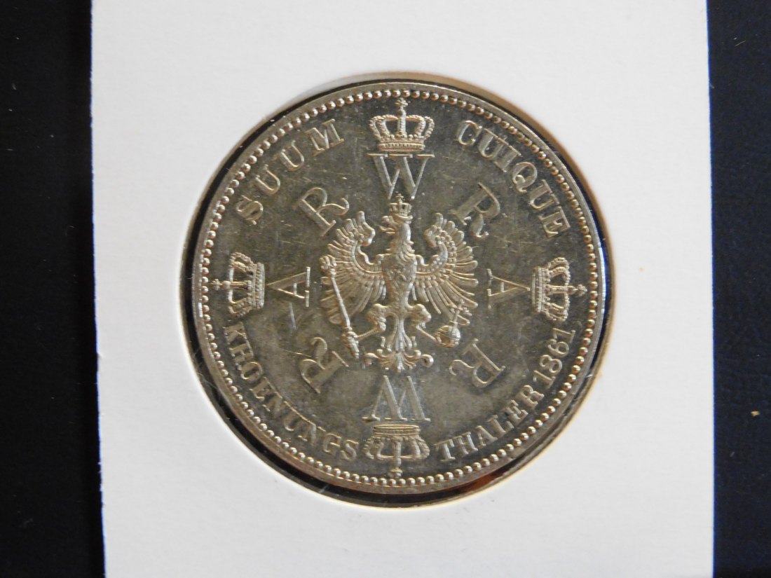  GERMANY 1 THALER 1861 PRUSSIA.GRADE-PLEASE SEE PHOTOS.   