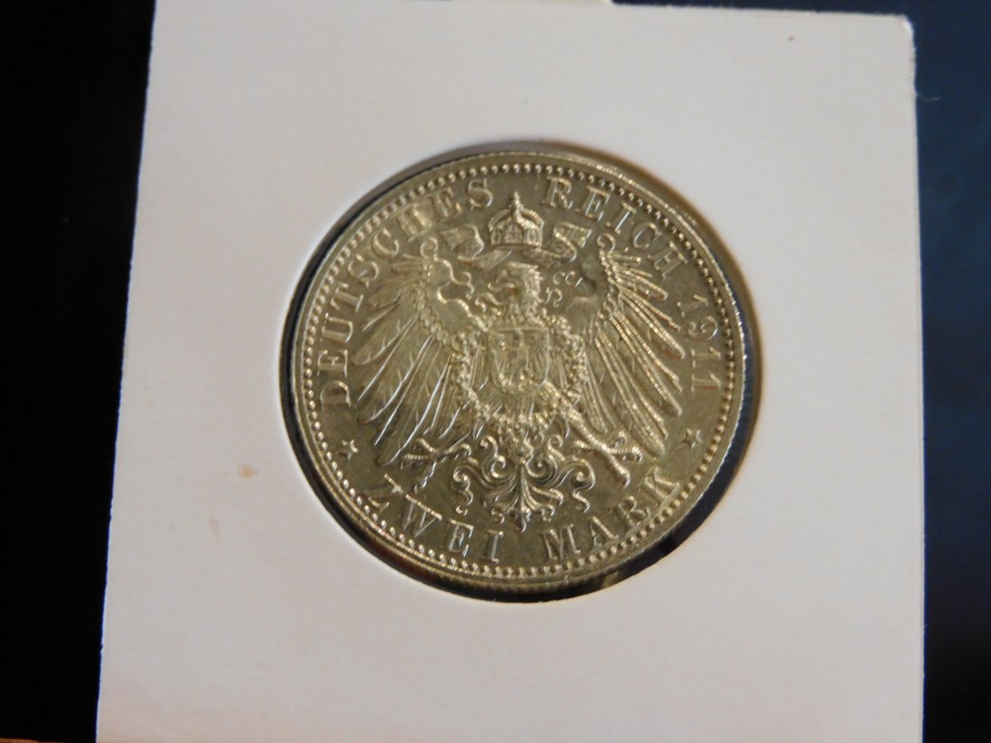  GERMANY 2 MARK 1911 BAVARIA.GRADE-PLEASE SEE PHOTOS.   