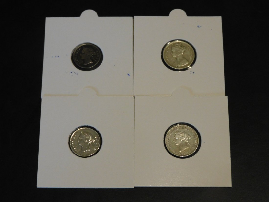  HONG-KONG 5-10C 1899-CEYLON 25C 1892-B.GUIANA 4P.1892.GRADE-PLEASE SEE PHOTOS.   