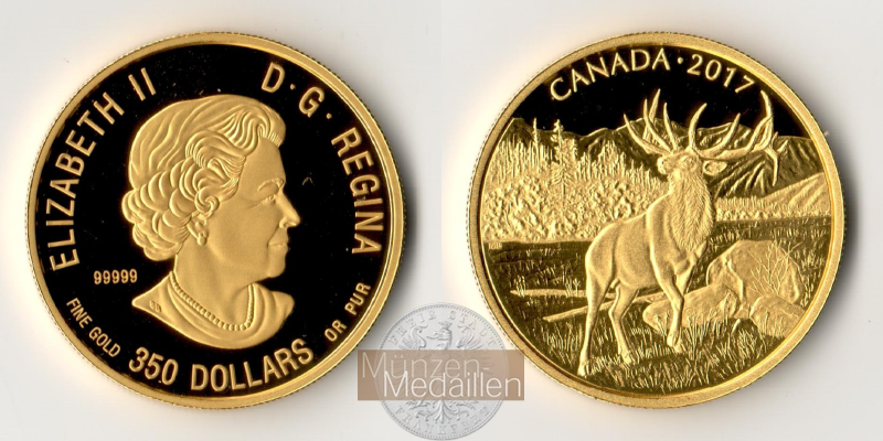 Kanada MM-Frankfurt Feingewicht: 35g Gold 350 Dollars 2017 PP