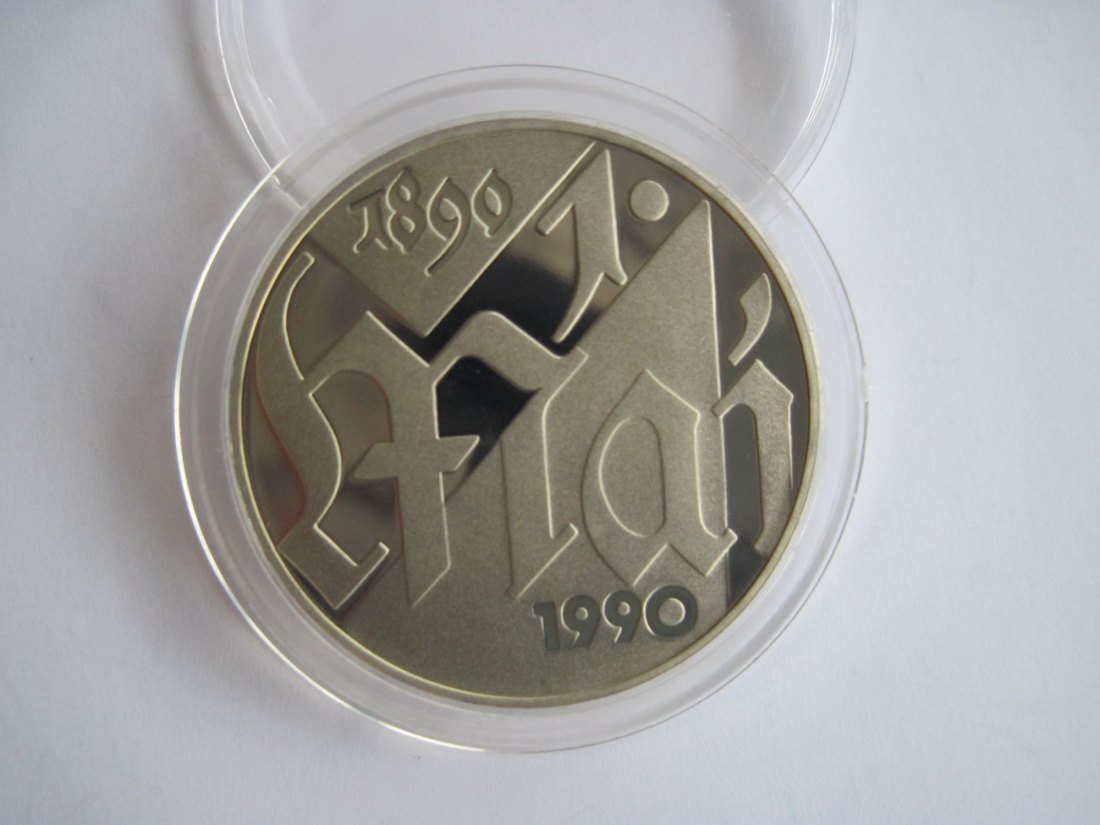  10 Mark DDR Polierte Platte  100 Jahre 1. Mai, 1990 nur 3.200 Stücke, Sehr selten   