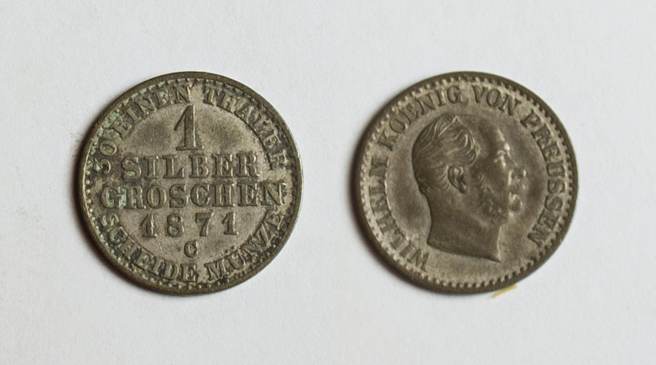  Preussen, Königreich 1 Silbergroschen 1871 C Wilhelm I. 1861-1888 ss+   