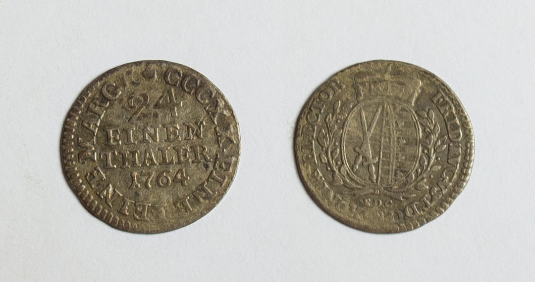  Sachsen-Albertinische Linie 1/24 Taler 1764 Friedrich August III. 1763-1806 ss   
