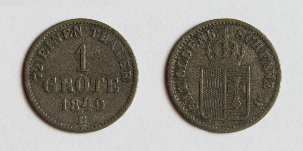  Oldenburg Grote 1849 B Paul Friedrich August 1829-1853 ss   