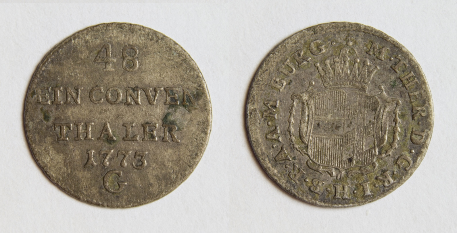  Haus Habsburg 1/48 Taler 1773 G Maria Theresia 1740-1780 Günzburg ss   