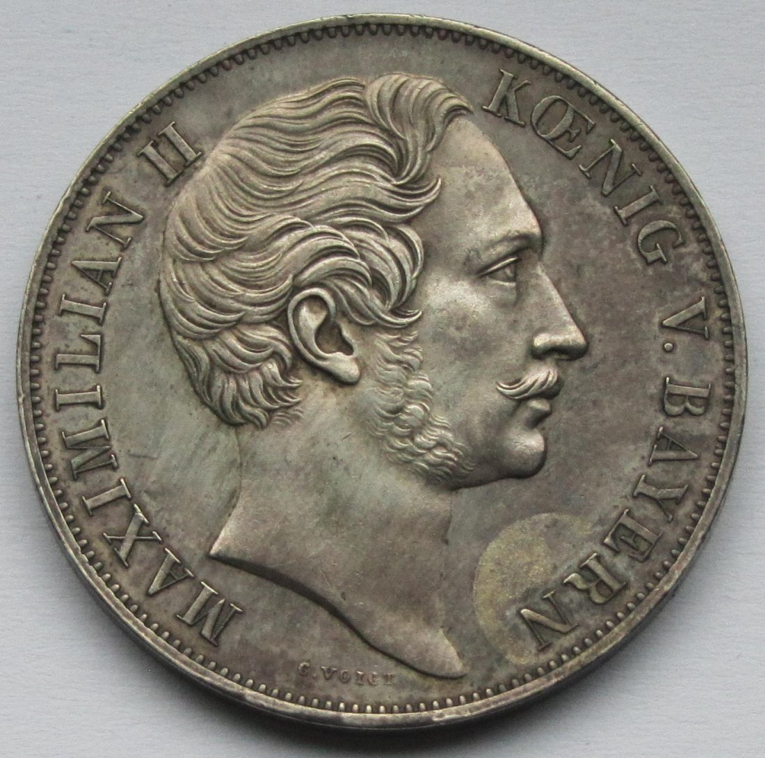  Bayern: 2 Gulden Mariensäule 1855   
