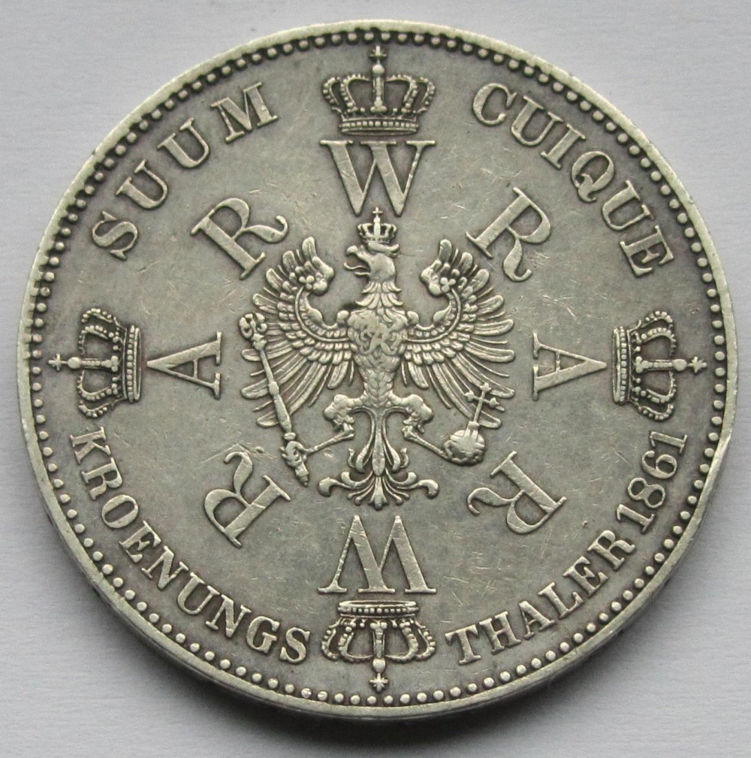  Preußen: Krönungstaler 1861   