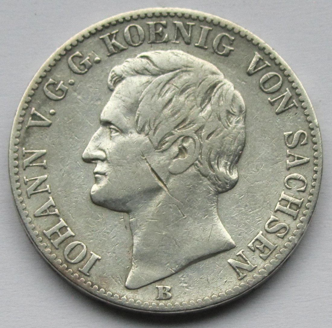  Sachsen: 1 Taler Johann 1861   