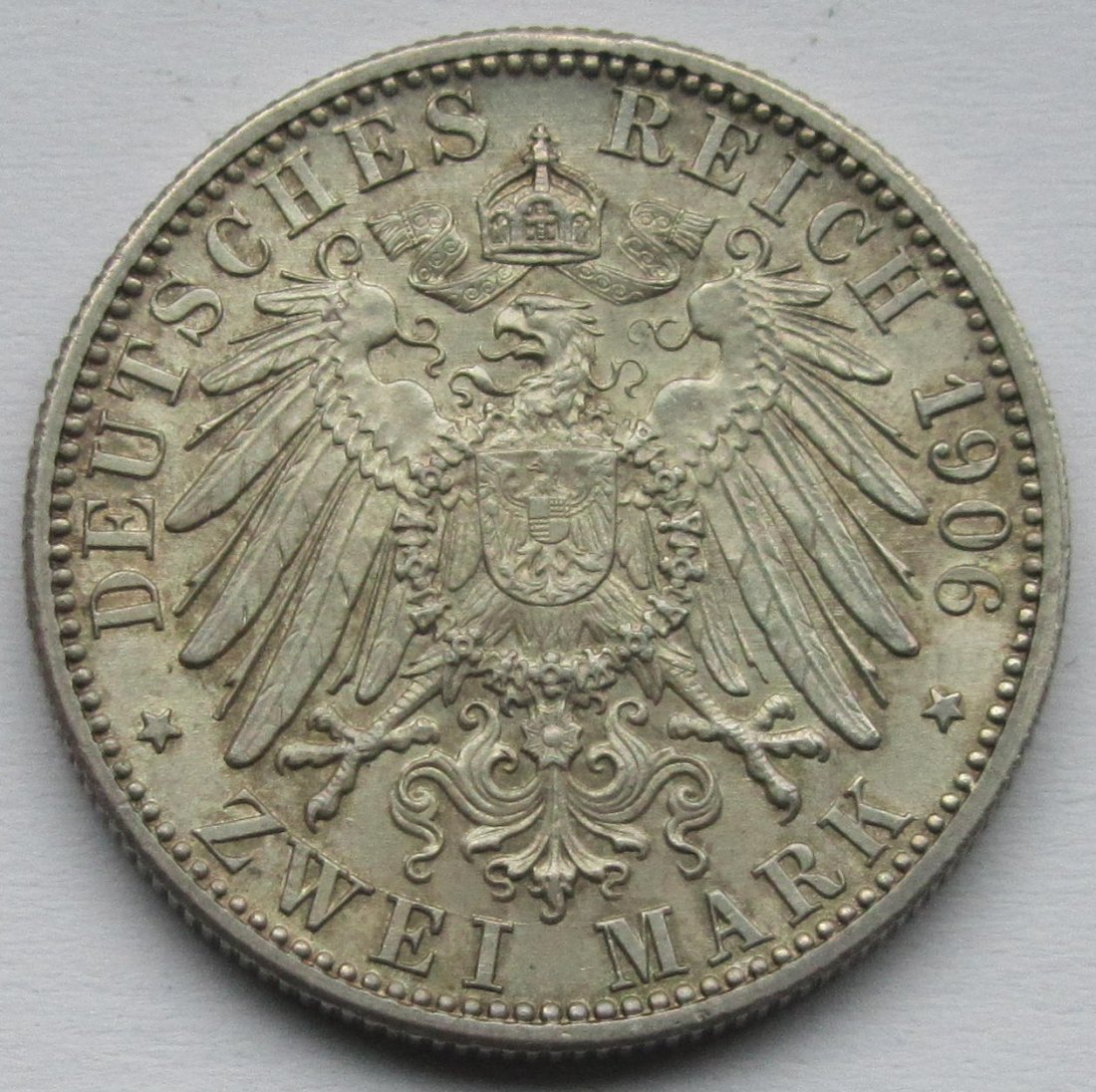  Kaiserreich: Baden, 2 Mark Goldene Hochzeit 1906 (Jaeger 34)   