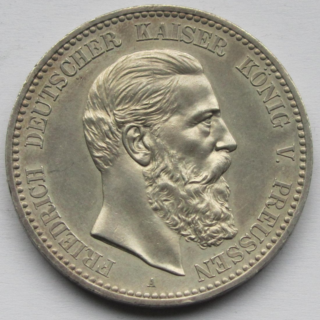  Kaiserreich: Preußen, 5 Mark Friedrich III. 1888 (Jaeger 99)   