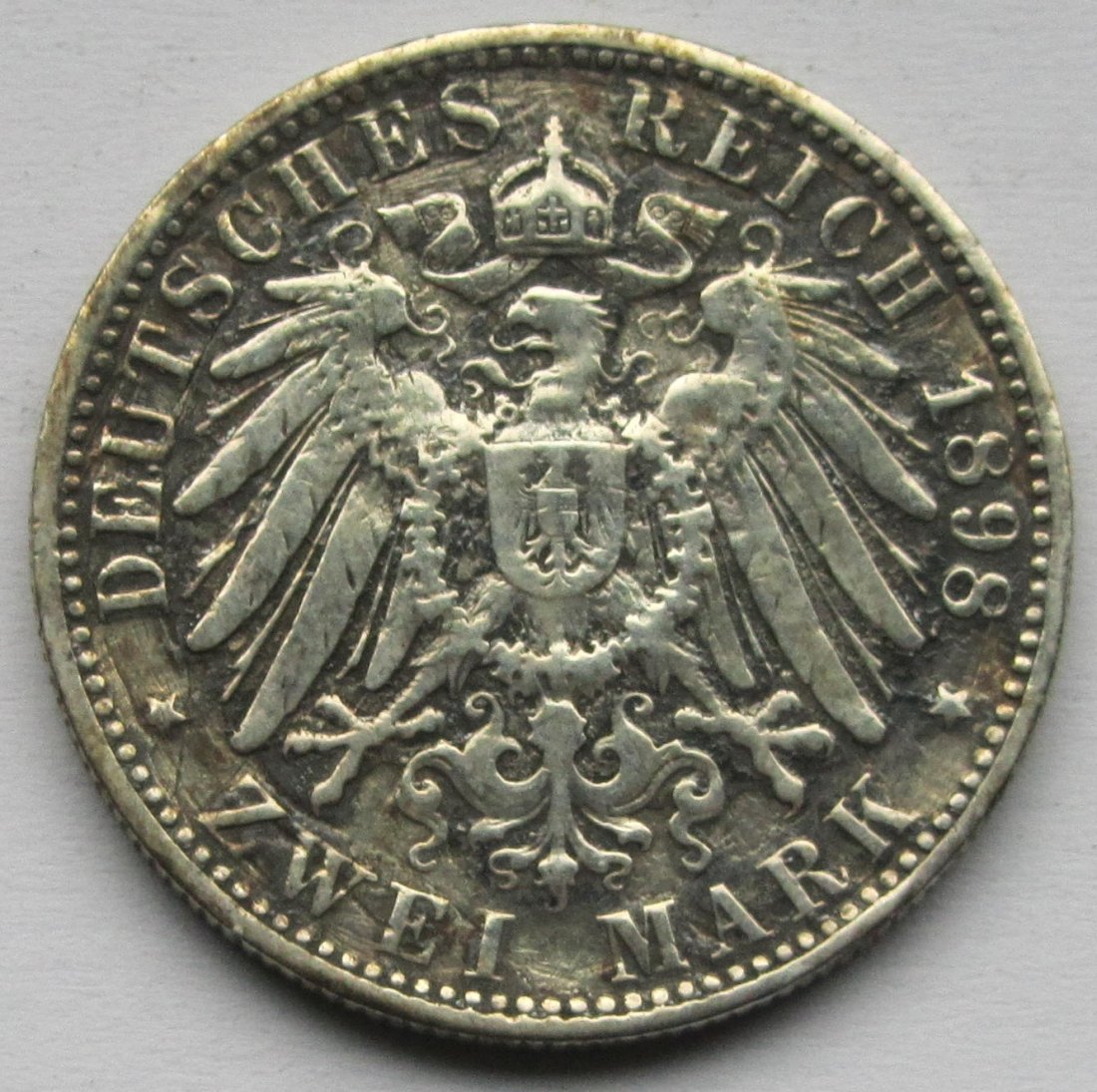  Kaiserreich: Sachsen-Weimar-Eisenach, 2 Mark Carl Alexander (Jaeger 156), 1898   