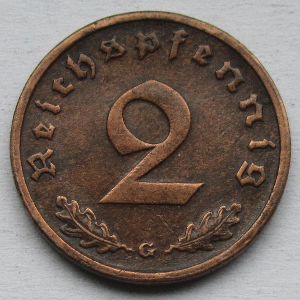 Deutsches Reich: 2 Pfennig 1940 G   