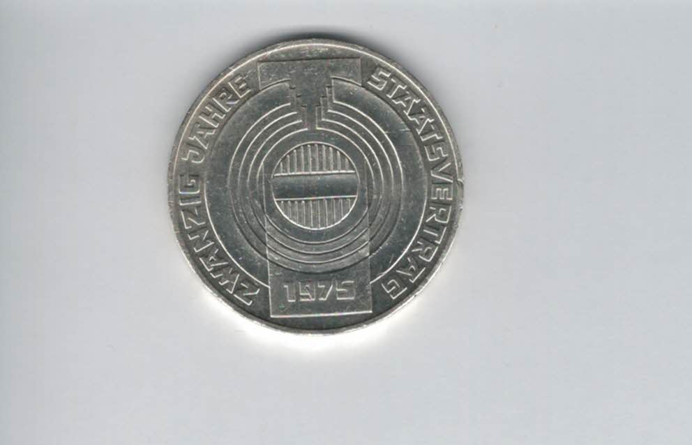  100 Schilling 1975 20 Jahre Staatsvertrag 15,36g fein silber Österreich 2. Republik (01914/3)   