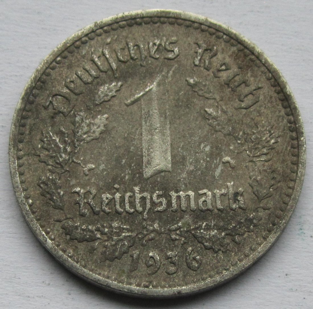  Deutsches Reich: 1 Mark 1936 J   