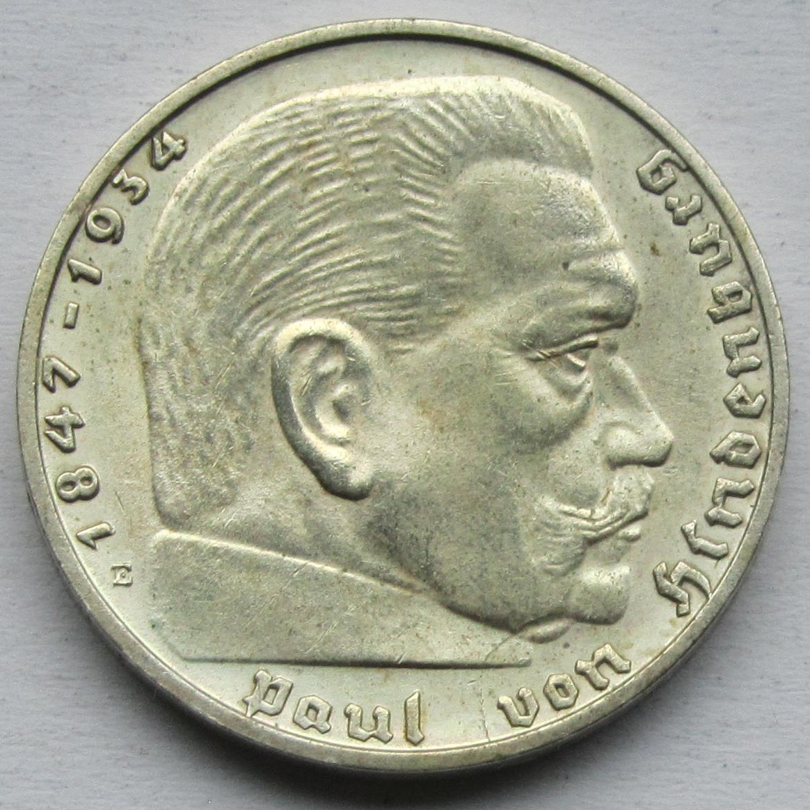  Deutsches Reich: 2 Mark Hindenburg 1939 E   