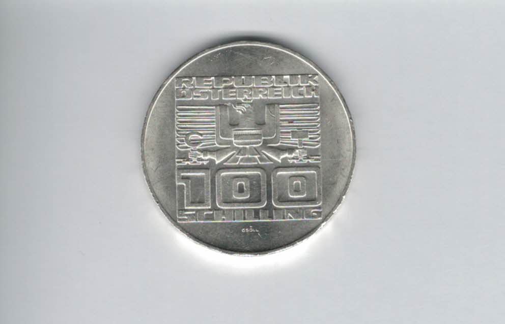  100 Schilling 1977 900 Jahre Festung Hohensalzburg silber/15,36g fein Österreich 2.Rep (01914/15)   