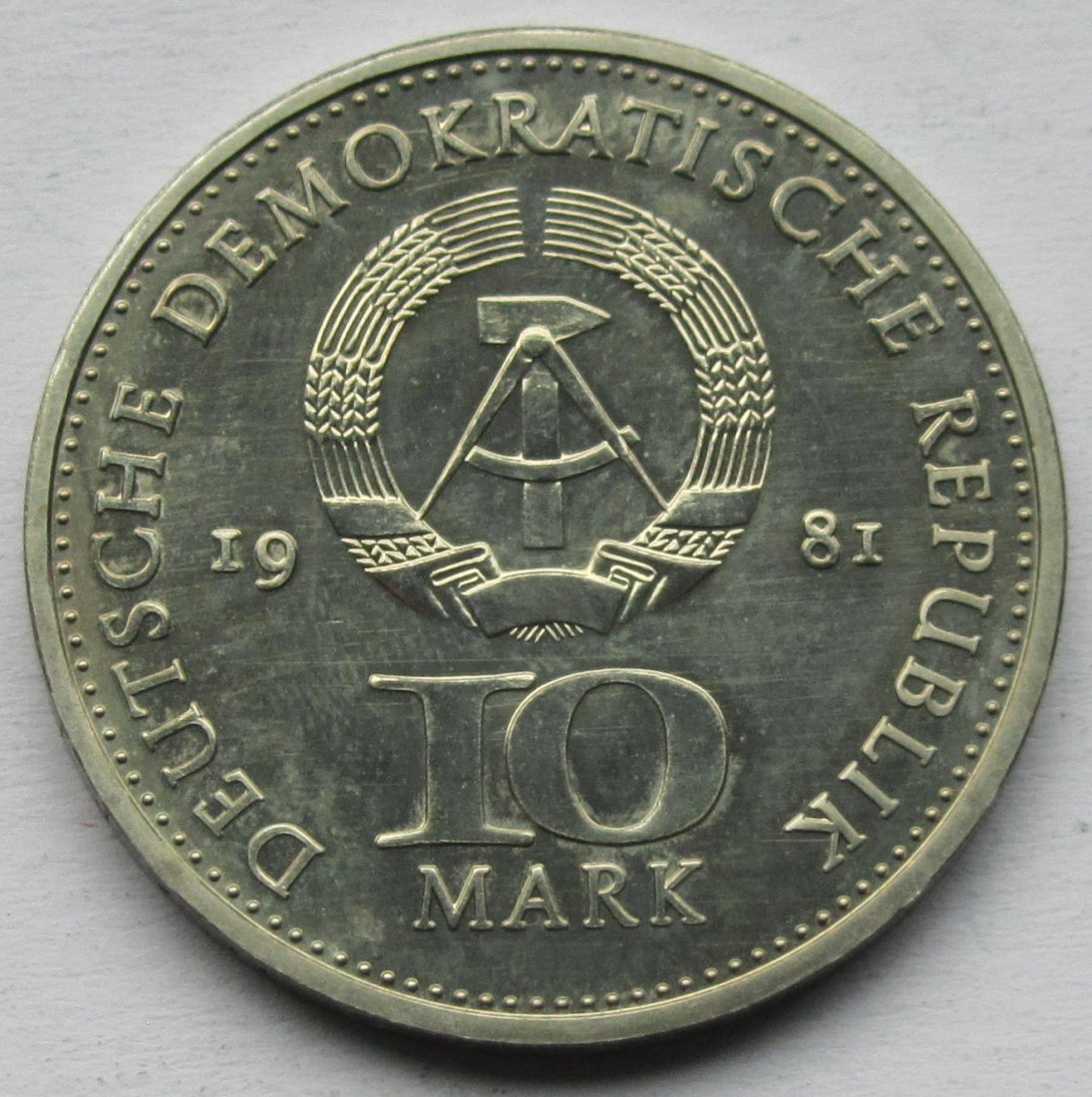  DDR: 10 Mark Münzprägung 1981   
