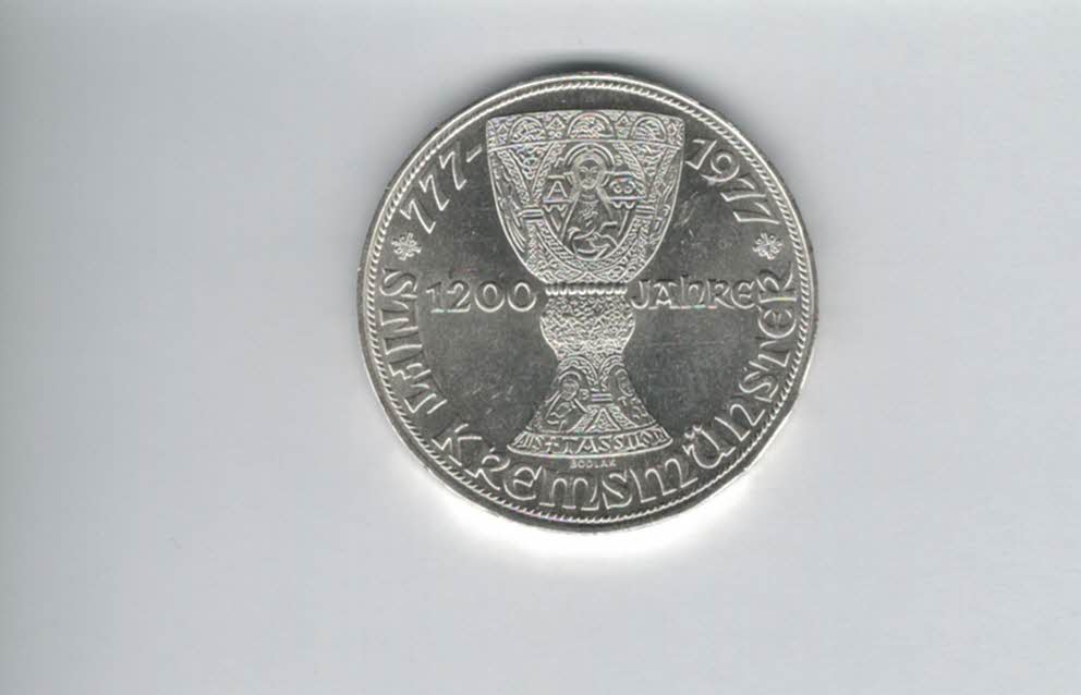  100 Schilling 1977 Stift Kremsmünster 1200 Jahre Tassilokelch Ag 15,36g fein Österreich (01914/14)   