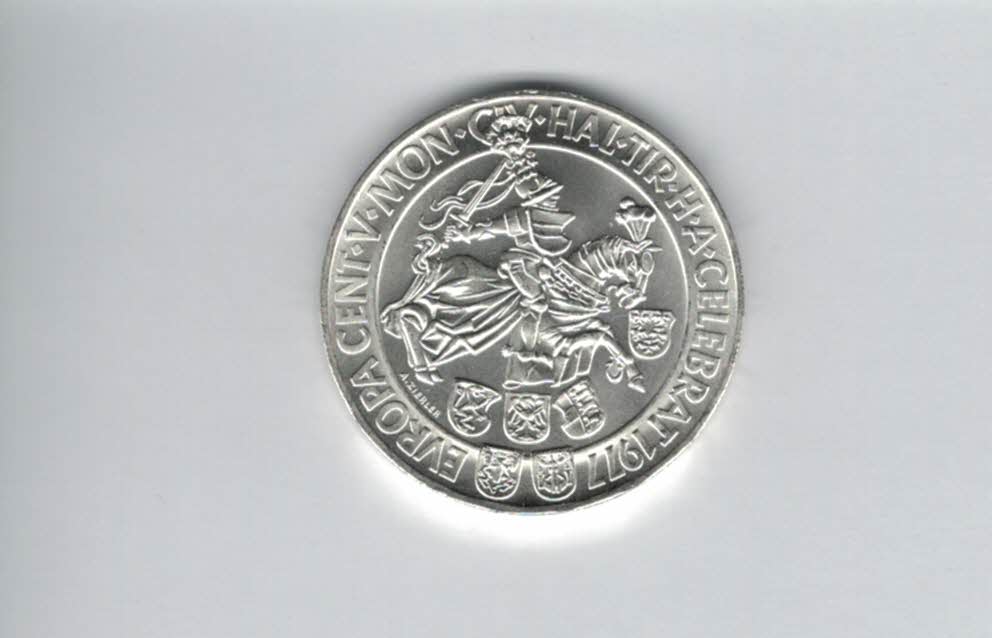  100 Schilling 1977 500 Jahre Münzstätte Hall/Tirol 15,36g fei Ag Österreich Spittalgold9800 01914/16   
