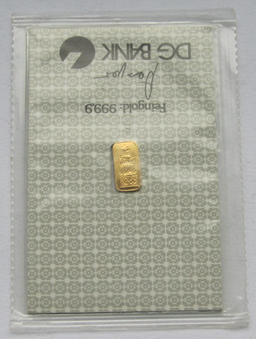  1-Gramm-Goldbarren Volksbank/DG-Bank   