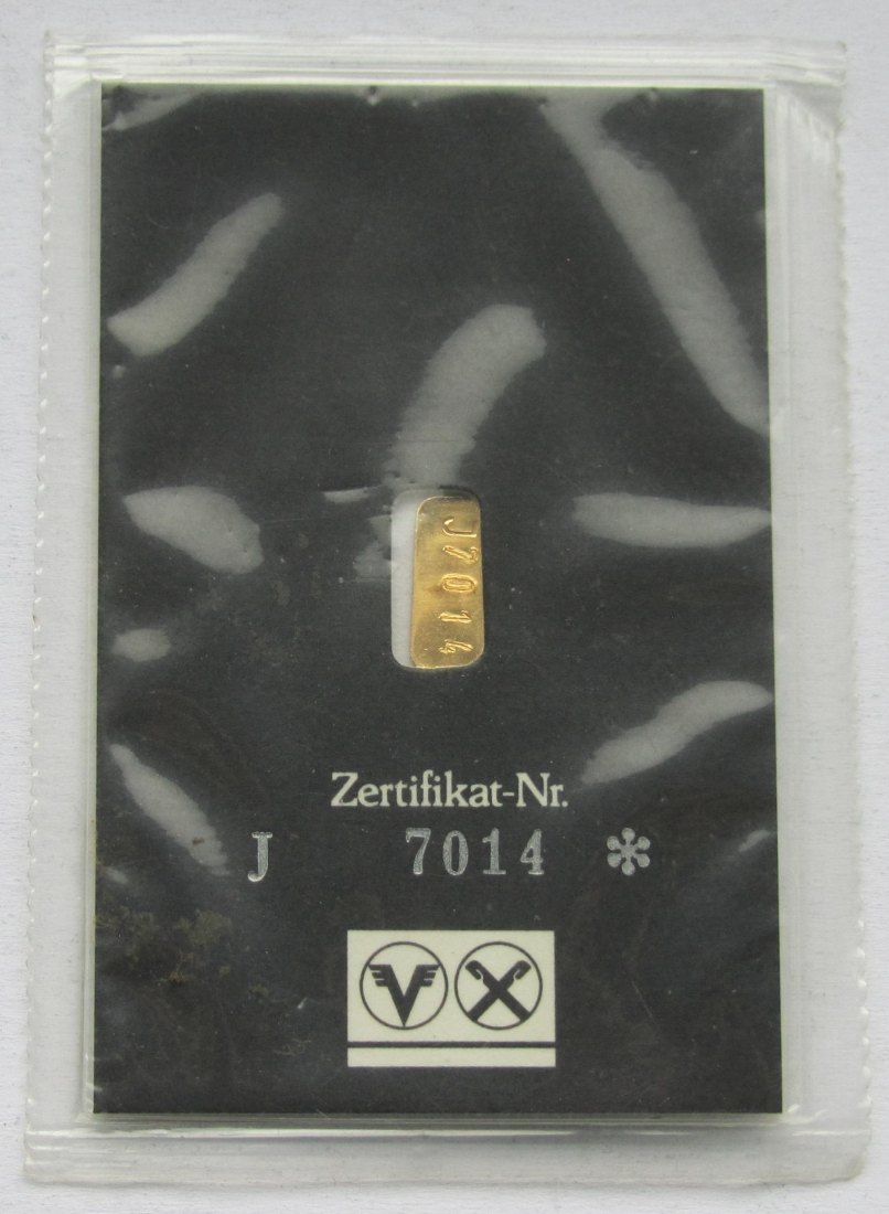  1-Gramm-Goldbarren Volksbank/DG-Bank   