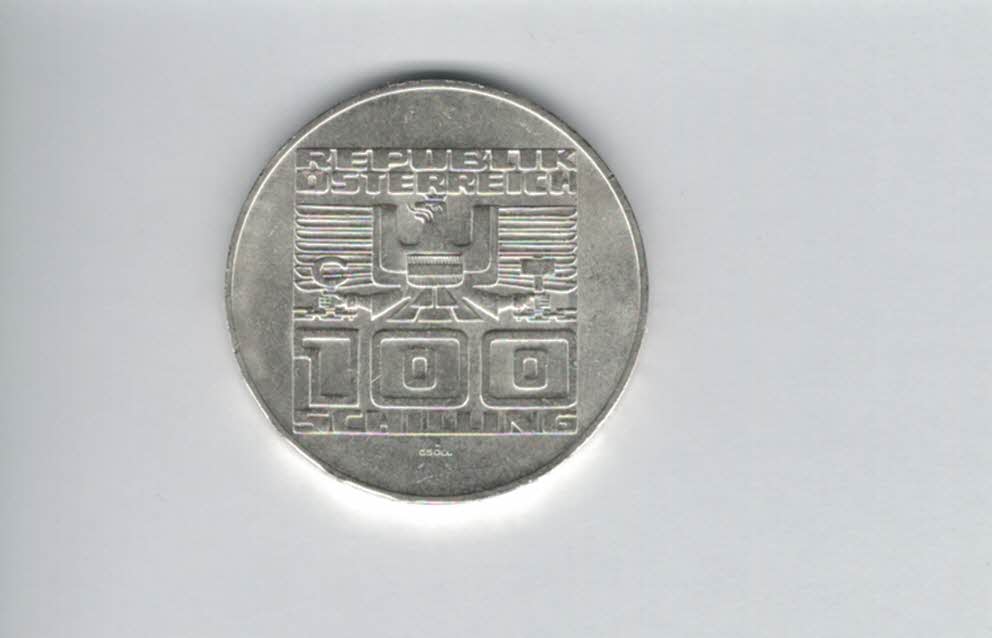  100 Schilling 1978 Stadt Gmunden Oberösterreich Ag 15,36g fein Österreich Spittalgold9800 (1914/17)   