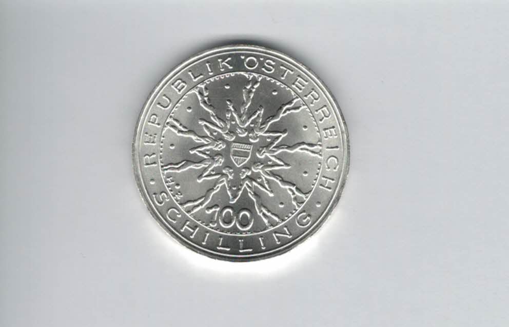  100 Schilling 1978 Schlacht Dürnkrut und Jedenspeigen Ag 15,36g Österreich Spittalgold9800 (1914/18   