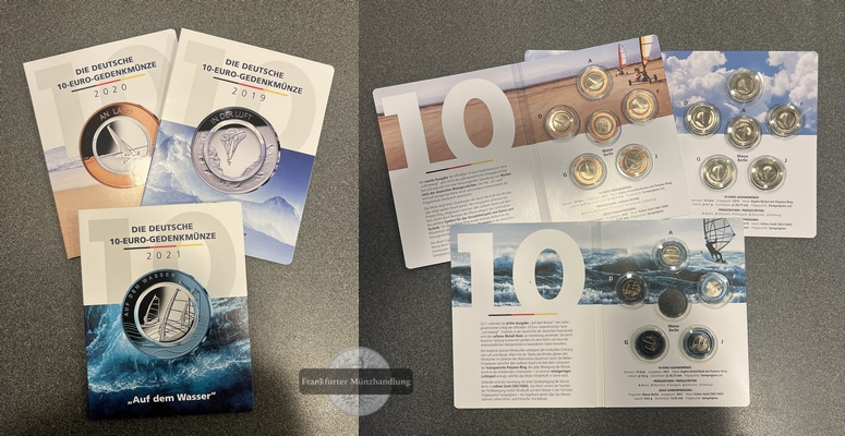  Deutschland 10 Euro Gedenkmünzen FM-Frankfurt   