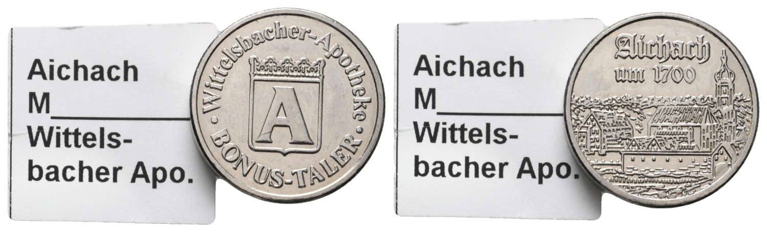  Bayern, Aichach, Wittelsbacher-Apotheke Bonus Taler, Menzel -   