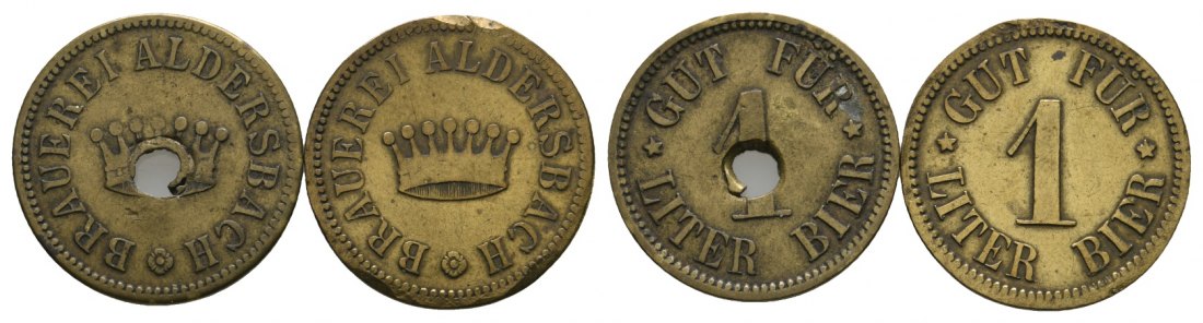  Bayern, Aldersbach, Brauerei, Menzel 234.1 (2 Stück)   