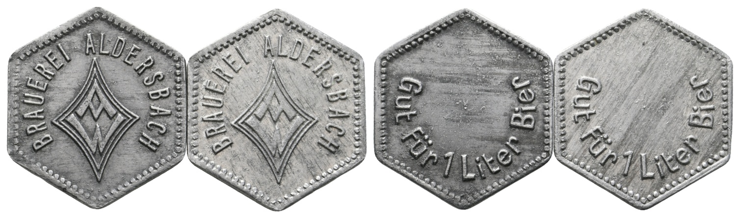  Bayern, Aldersbach, Brauerei, Menzel 234.6 (2 Stück)   