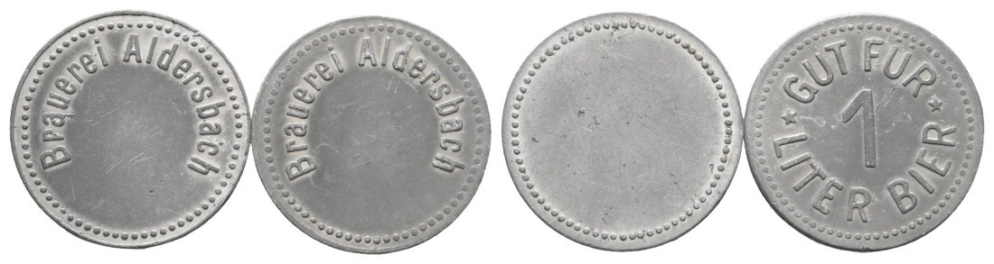  Bayern, Aldersbach, Brauerei, Menzel 235.2/235.3; (2 Stück)   