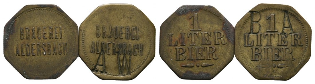  Bayern, Aldersbach, Brauerei, Menzel - (2 Stück)   