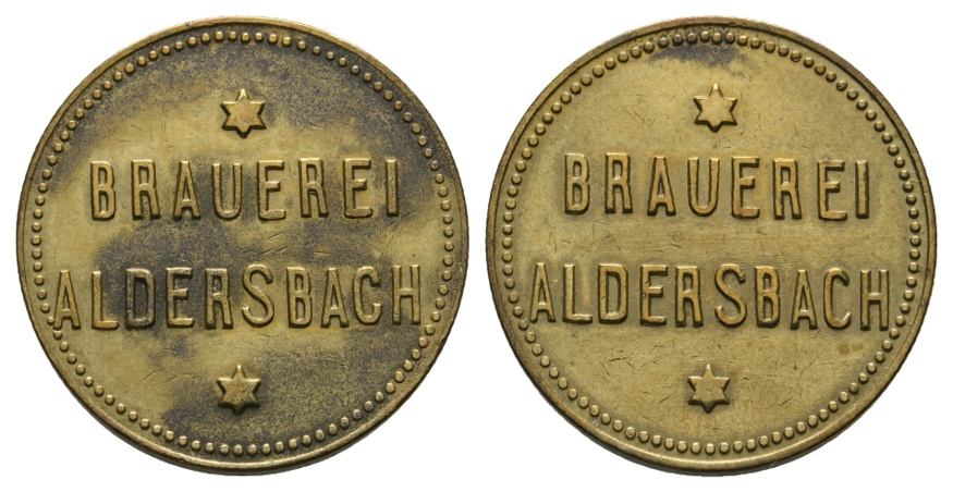  Bayern, Aldersbach, Brauerei, Menzel -; 8,87 g; Ø 26,4 mm   