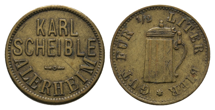  Bayern, Alerheim, Brauerei Karl Scheible; Menzel -   