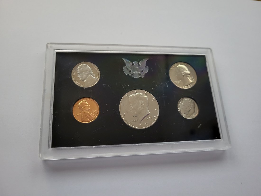  KMS Kursmünzensatz 1971 Dollar Kennedy USA Spittalgold9800 (00   