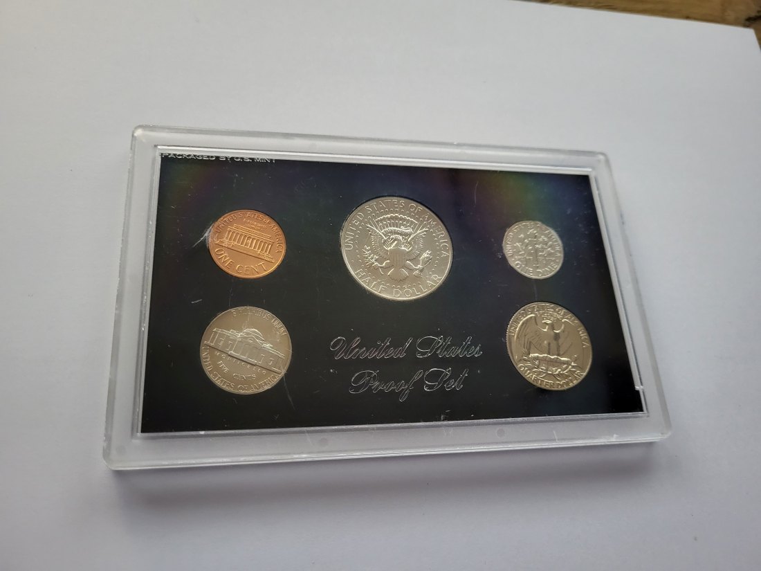  KMS Kursmünzensatz 1971 Dollar Kennedy USA Spittalgold9800 (00   