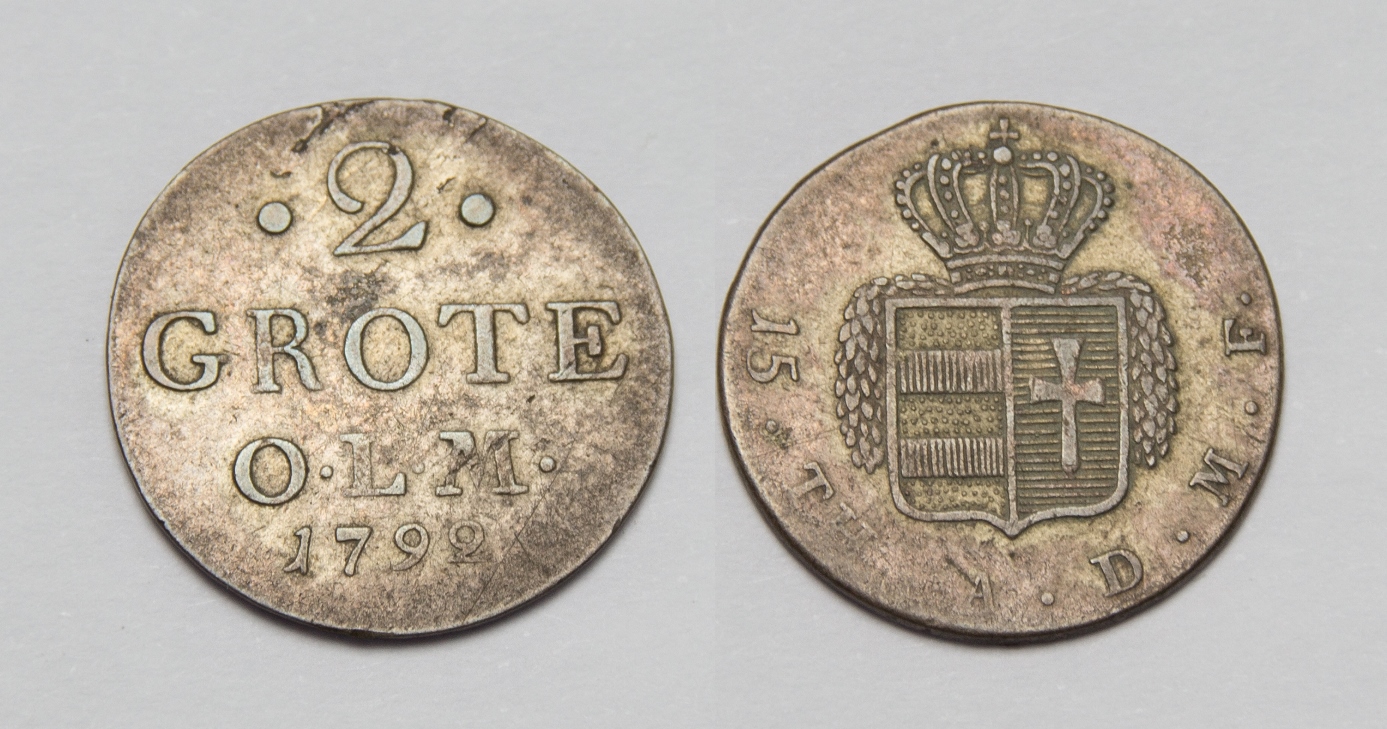  Oldenburg 2 Grote 1792 Peter Friedrich Wilhelm 1785-1823 ss   