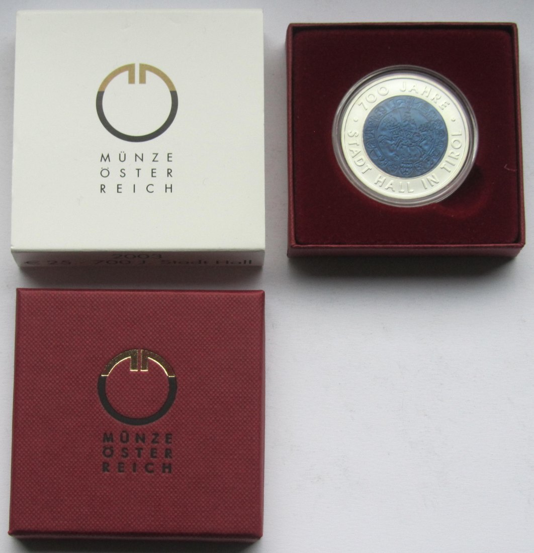  Österreich: 25 Euro Niob Hall 2003   