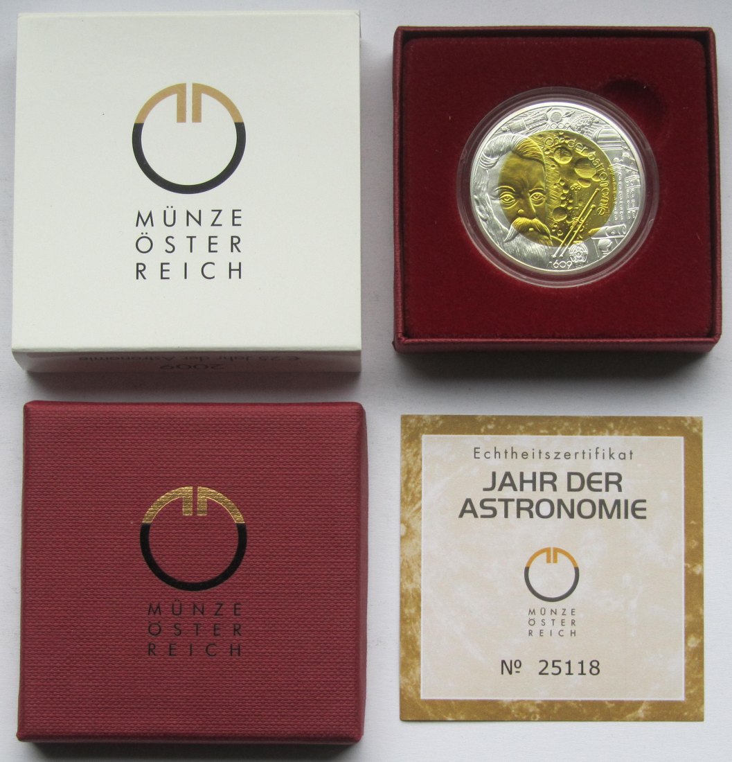  Österreich: 25 Euro Niob Astronomie 2009   