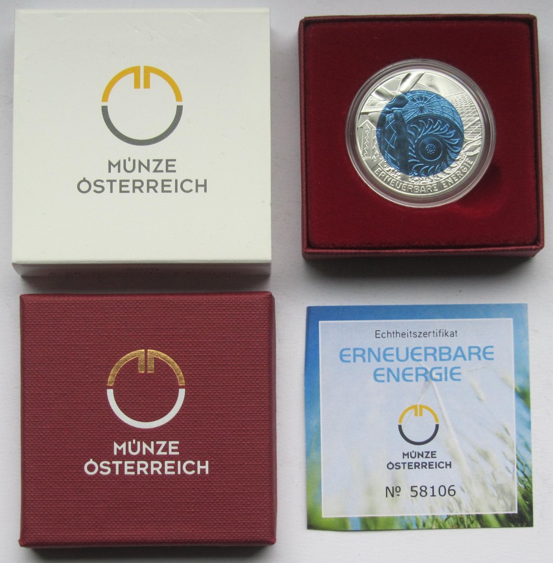  Österreich: 25 Euro Niob Erneuerbare Energie 2010   