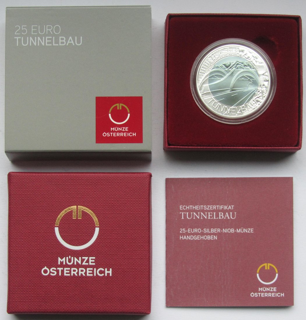  Österreich: 25 Euro Niob Tunnelbau 2013   