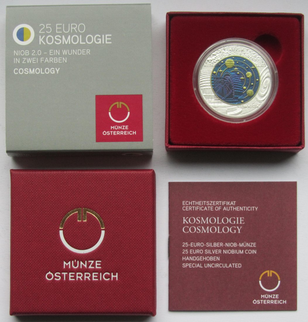  Österreich: 25 Euro Niob Kosmologie 2015   