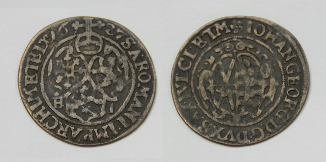  Sachsen-Kurlinie ab 1547 ( Albertiner) 1/24 Taler ( Groschen) 1627, Johann Georg I. 1615-1656   