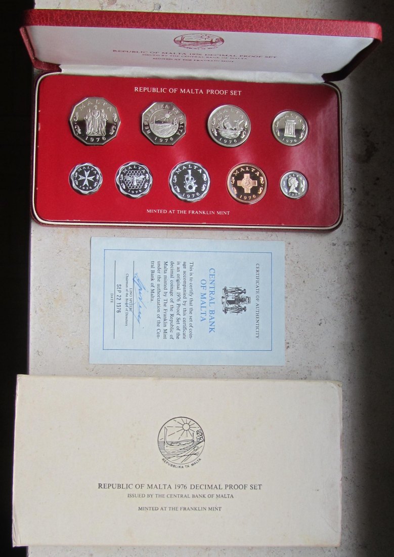 Malta: Kursmünzensatz 1976   