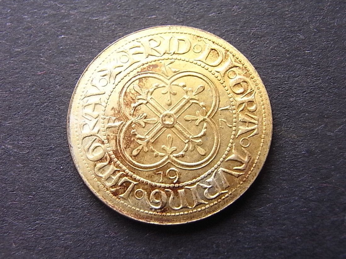  Medaille Meissner Groschen Münzausstellung Dresden 1971 vergoldet Harke 1.4 Auflage 200   