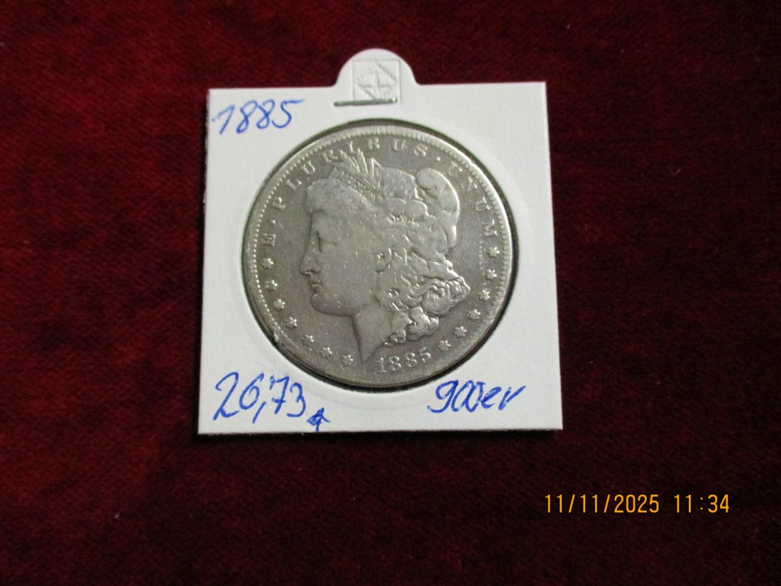  USA 1 Dollar, 1878 - 1921 Morgan Dollar 900er Silber 26,73g   