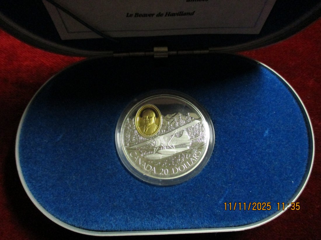  20 Dollars Kanada 1991   925er Silber 31,103g   