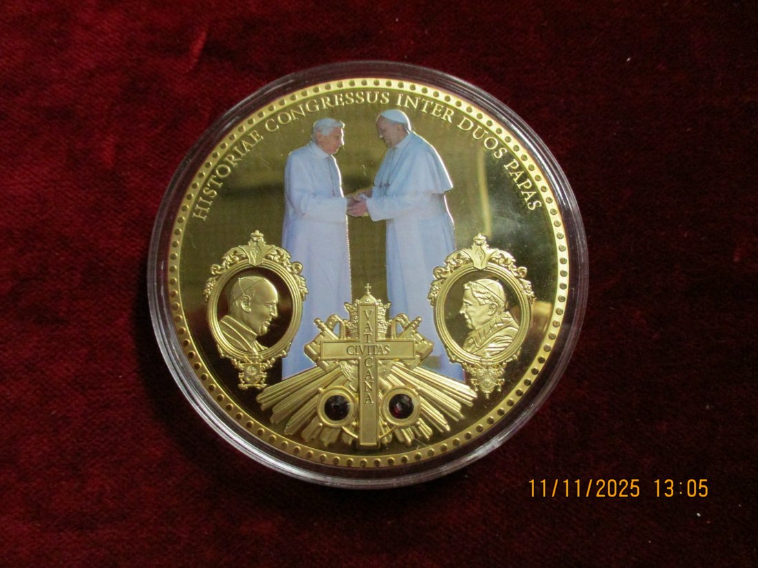  Medaille 110 Gramm Metall: Cu vergoldet / 2   