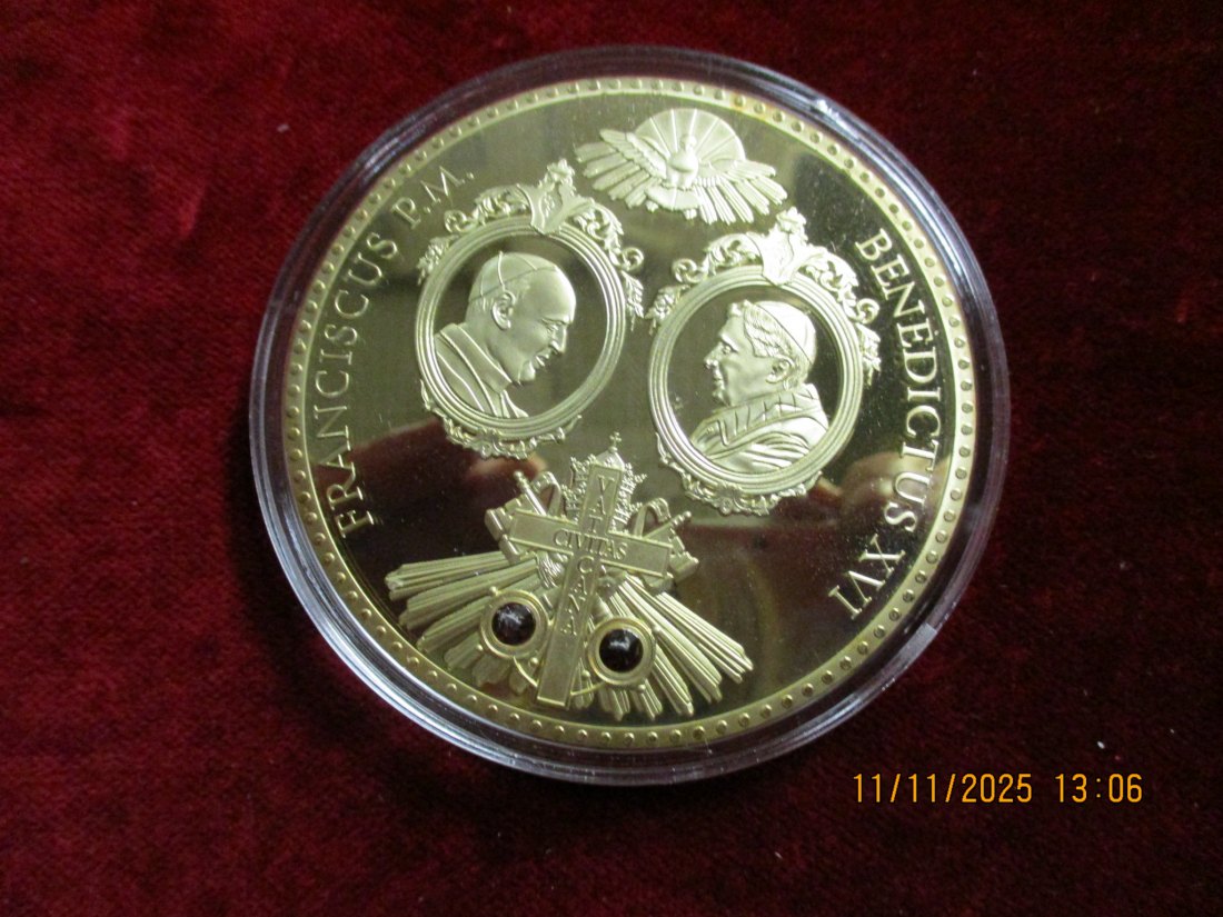  Medaille 110 Gramm Metall: Cu vergoldet / 3   